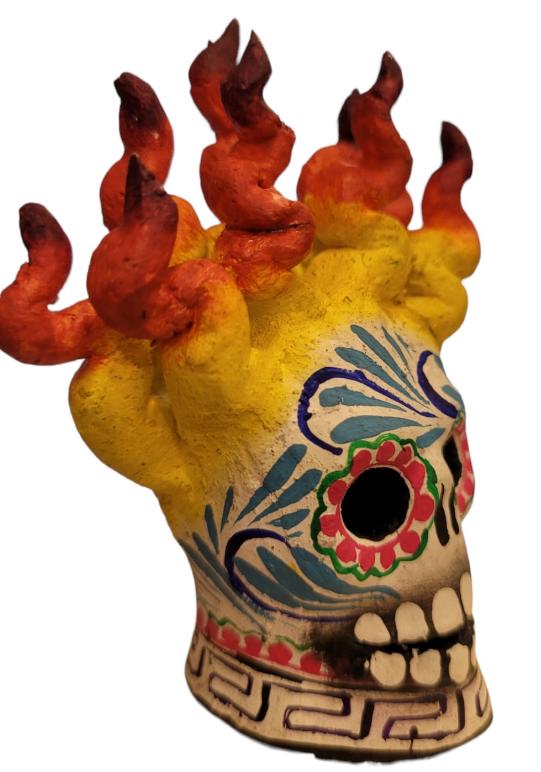 Cráneo Flamas Mini